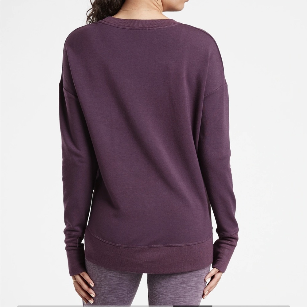 Athleta Coaster Luxe Sweatshirt in Deep Crocus Violet - Sz Small - Picture 9 of 15